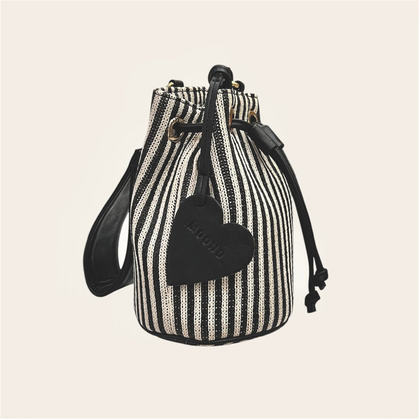 BB: Bucket Bracelet Bag-Striped Raffia