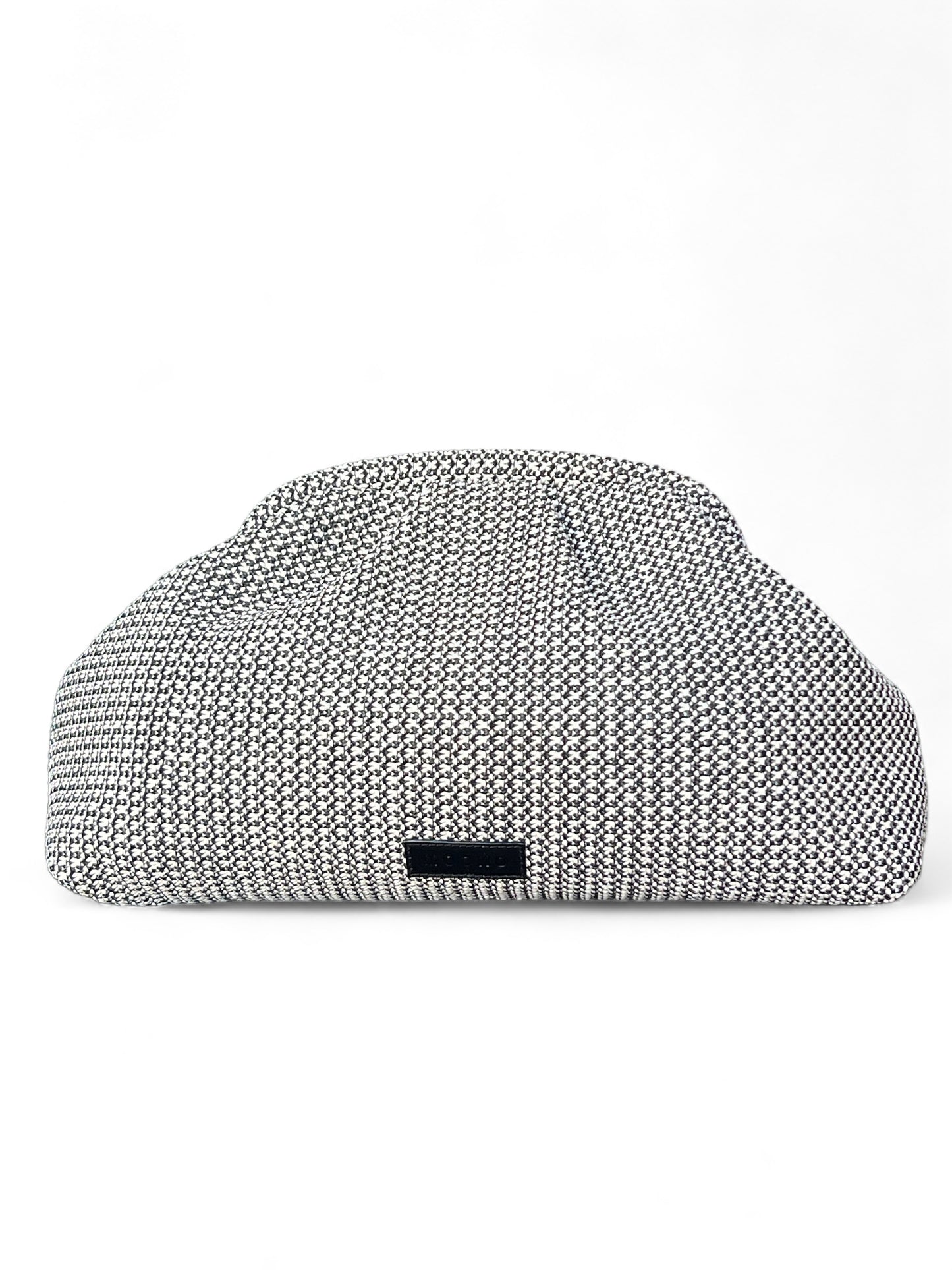 COSMO Raffia Clutch-Black/White L