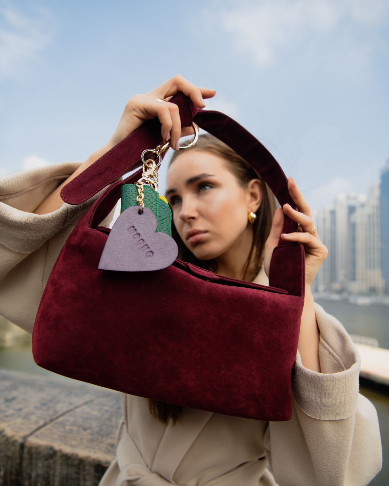 DEMURE Shoulder Bag-Burgundy