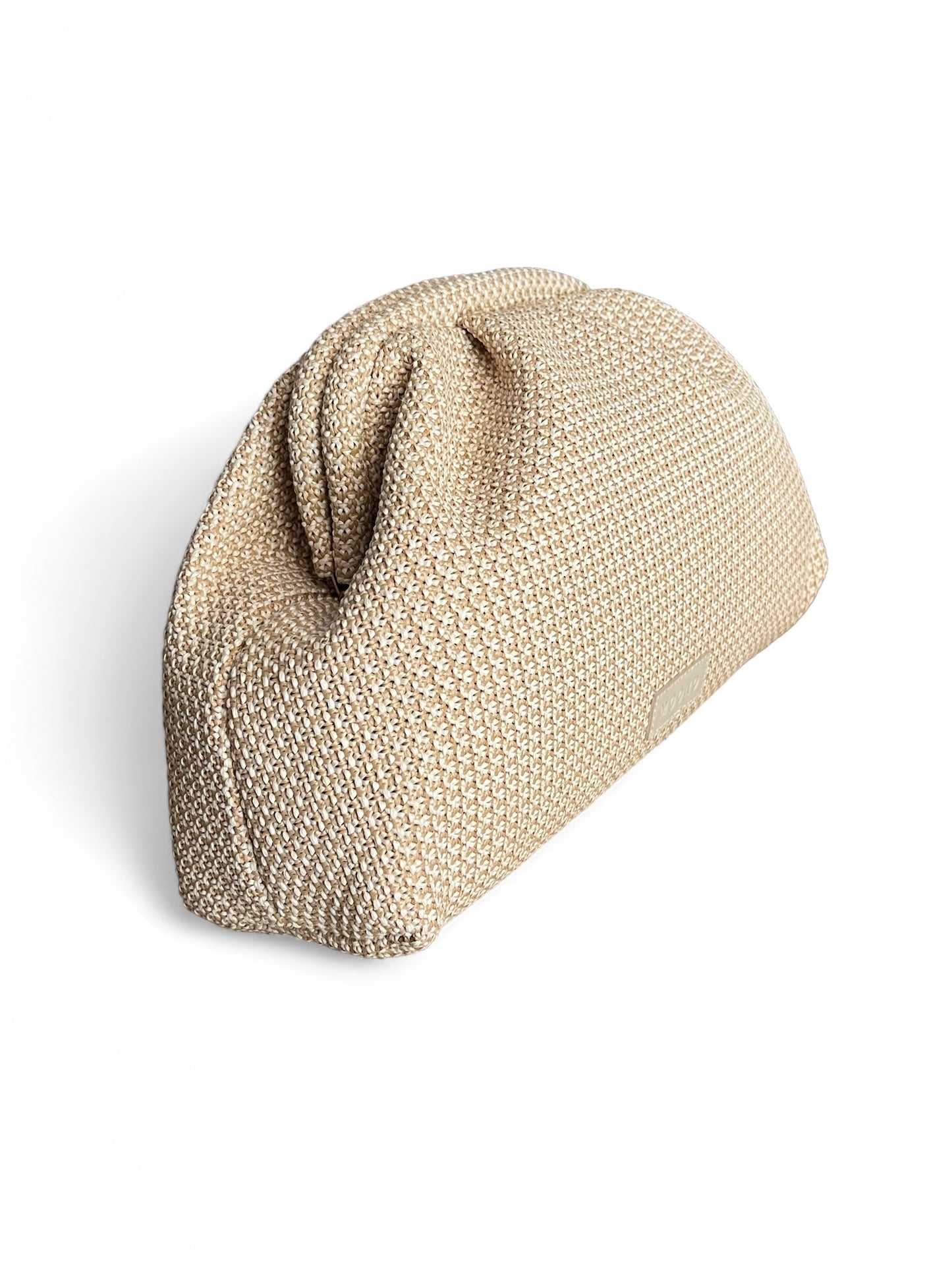 COSMO Raffia Clutch- Beige L