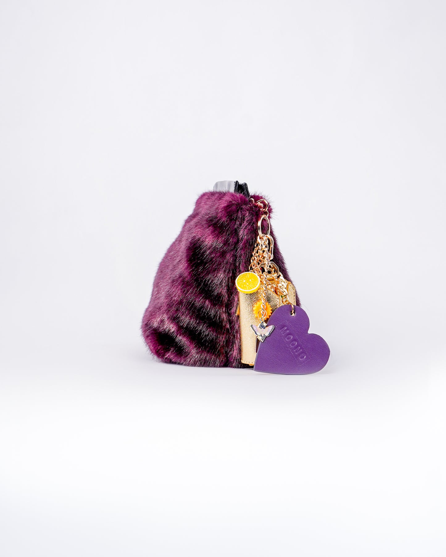 NORDIC Furry Clutch-Aubergine