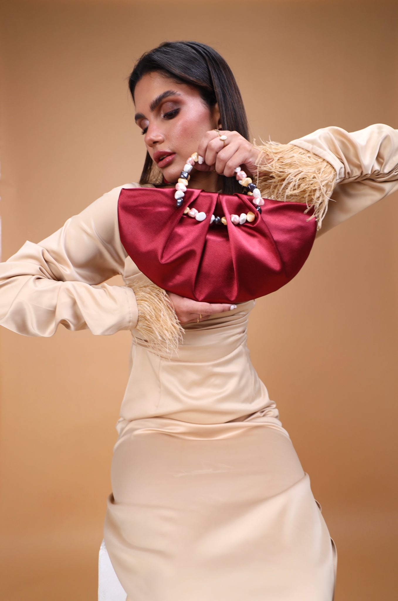 Crescent Bag-Burgundy