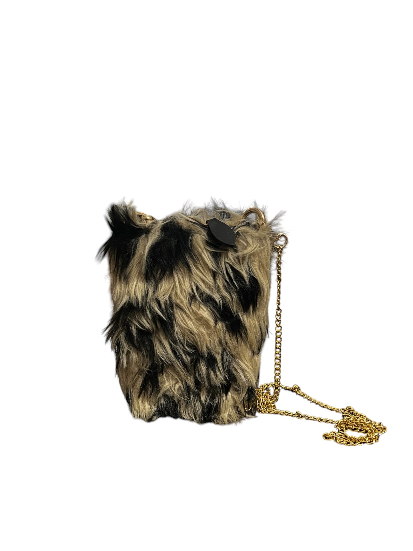 Mini Furry Pochette-Animal Print