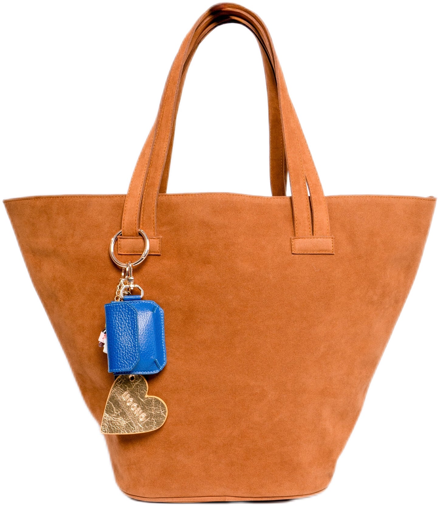 The W faux-suede Tote-Camel