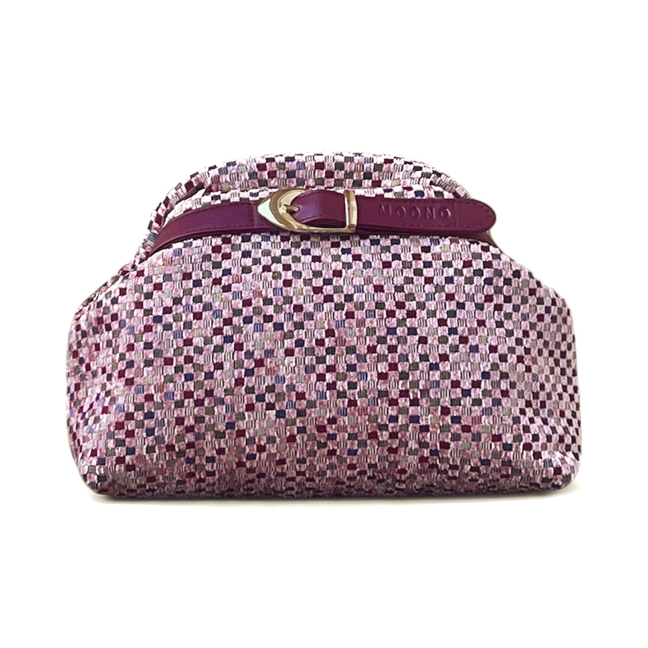 BCKLD Cosmo Clutch-Checkered Burgundy