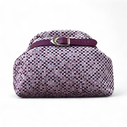 BCKLD Cosmo Clutch-Checkered Burgundy