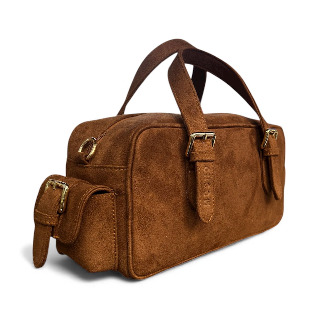 BCKLD Boxy Crossbody Bag-Brown Suede